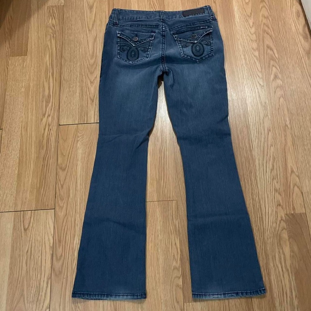 Seven7 Womens 8 (31x31) Slim Bootcut Jeans Dark Blue Denim Stretch Western - Picture 8 of 8